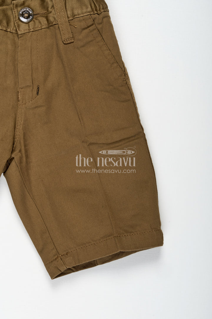 Boys Cotton Blend Tropical Shorts with Relaxed Fit and Smart Waistband for All Day Comfort