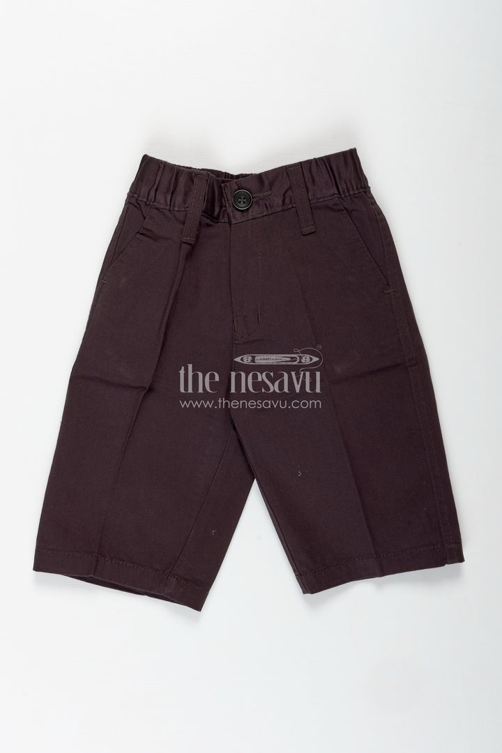 Boys Stretch Waist Shorts in Cotton Blend with Straight Fit and Handy Pockets for Comfortable Wear