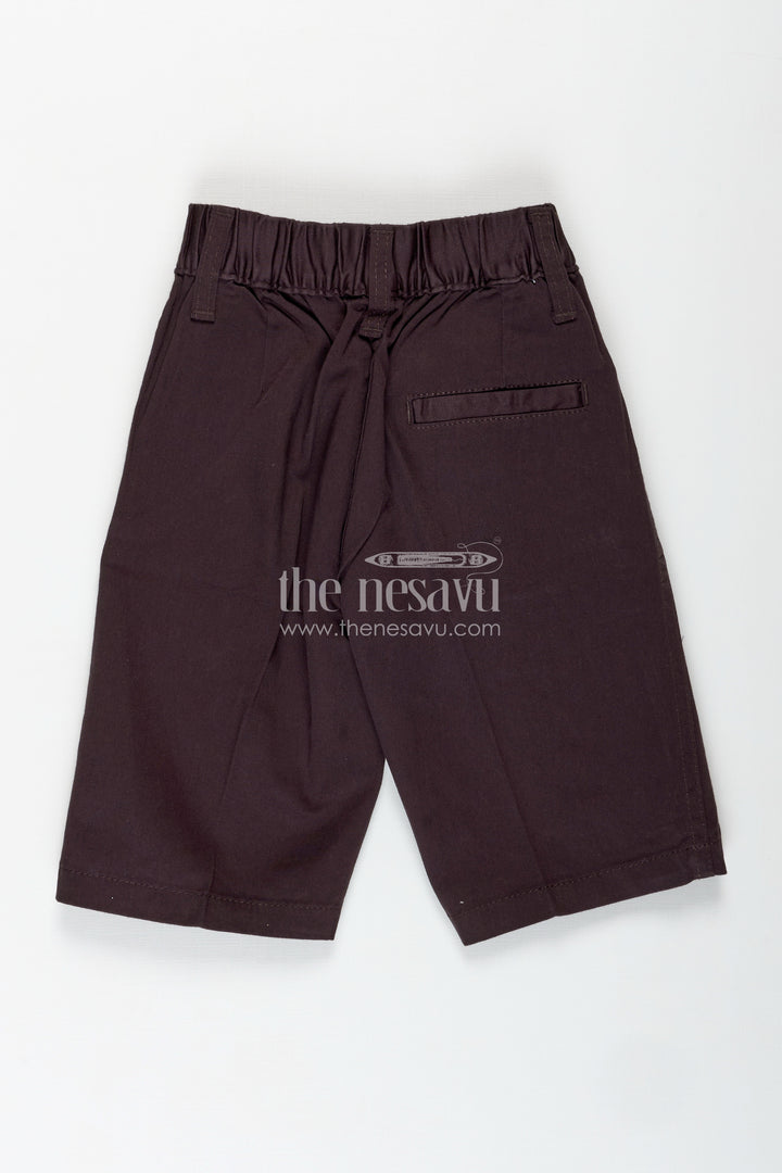 Boys Stretch Waist Shorts in Cotton Blend with Straight Fit and Handy Pockets for Comfortable Wear