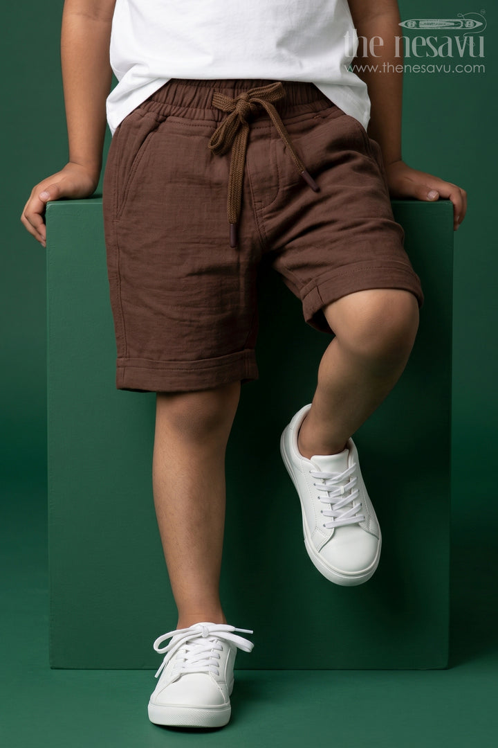 Boys Breathable Muslin Cotton Shorts for Summer Activities and Play