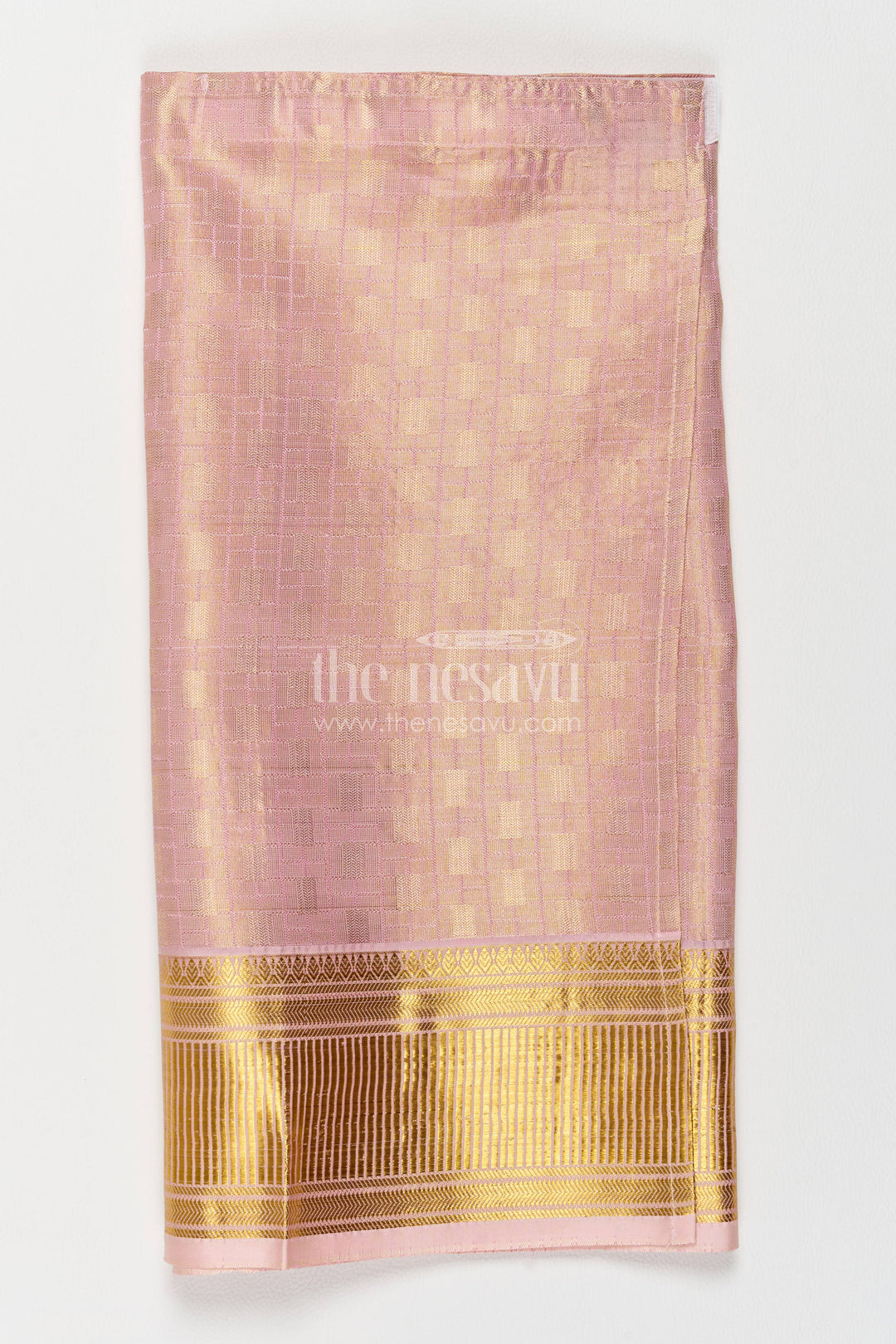 Boys Vesti in Pink with Woven Texture