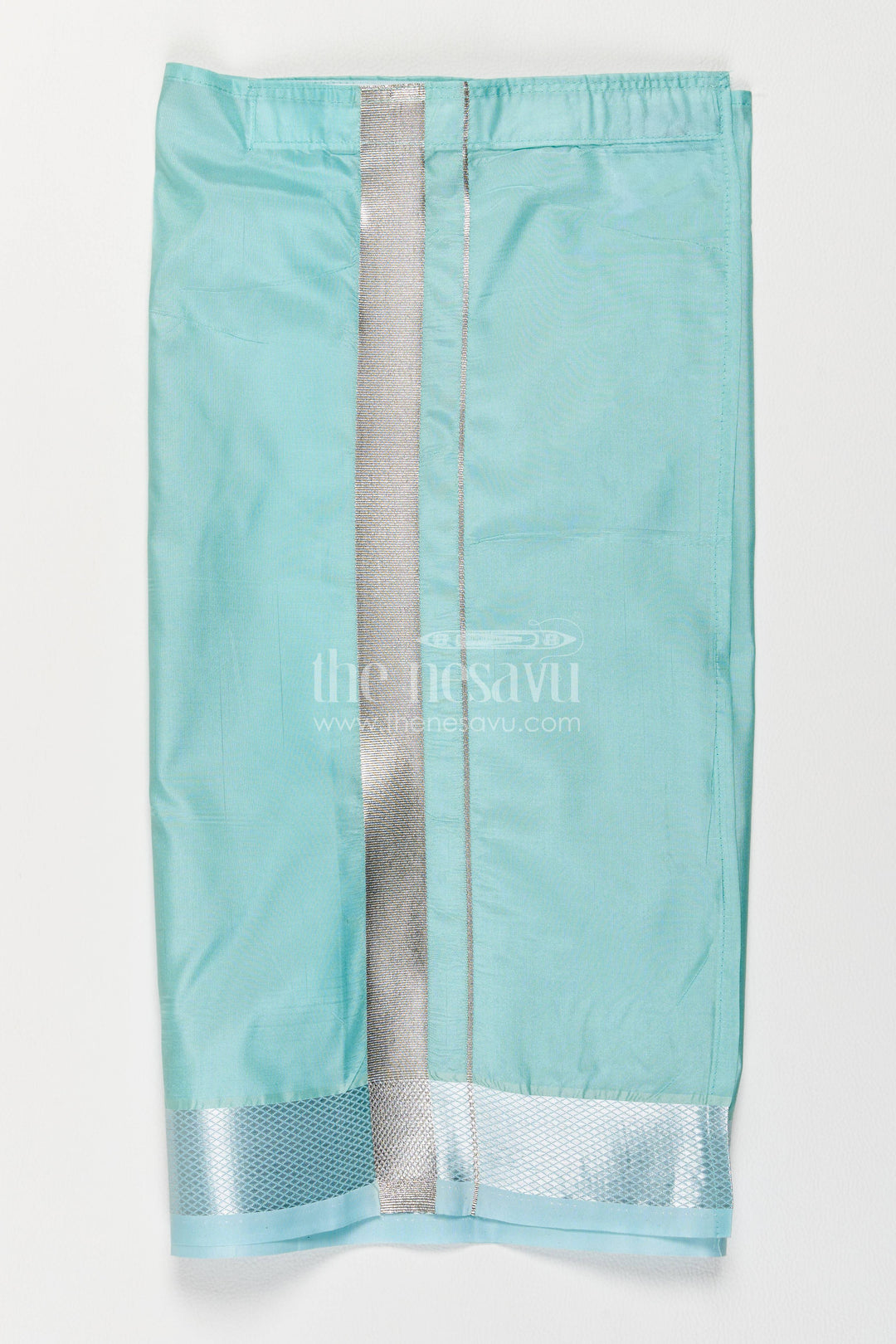 Kids Veshti in Turquoise for Family Celebrations