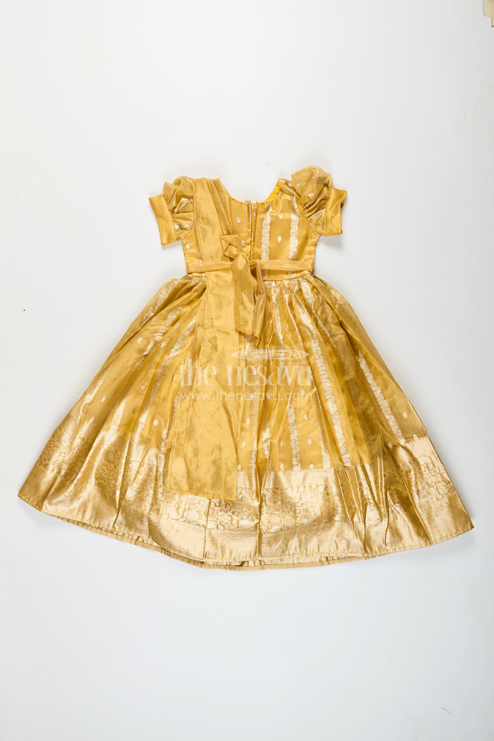 Girls silk gown for wedding and festive wear