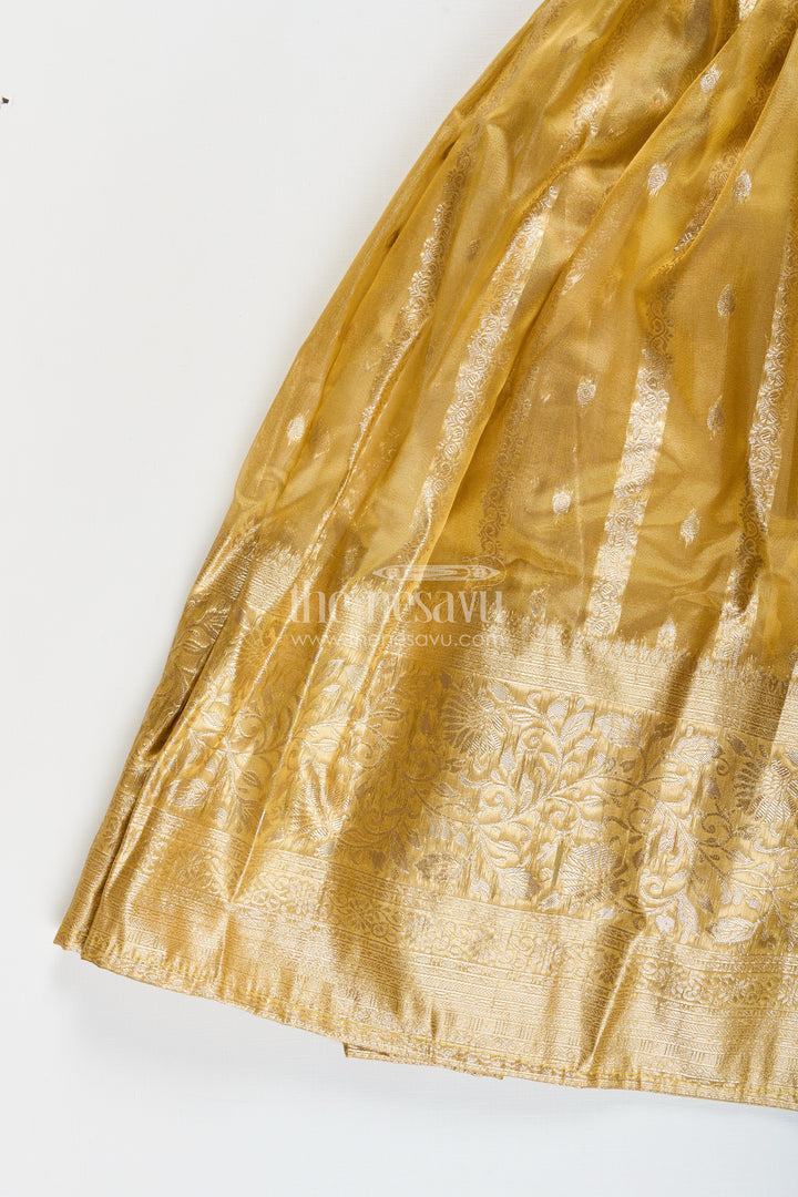 Girls silk gown for wedding and festive wear