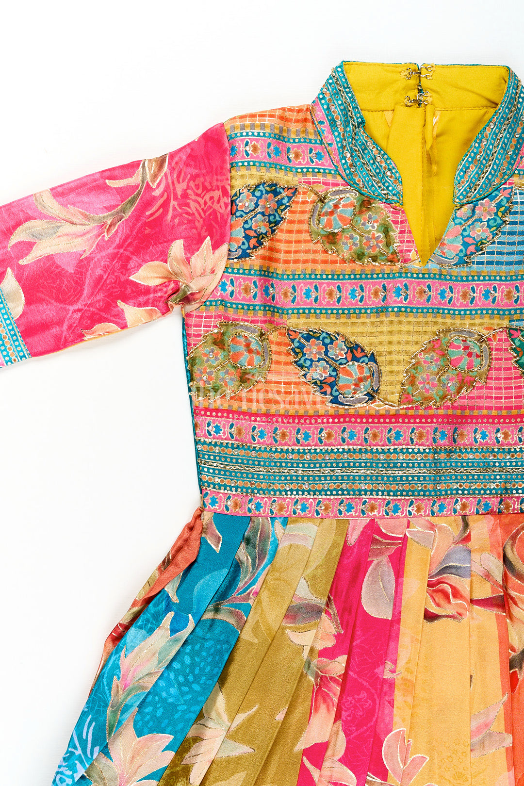 Girls silk gown for festive events and cultural functions