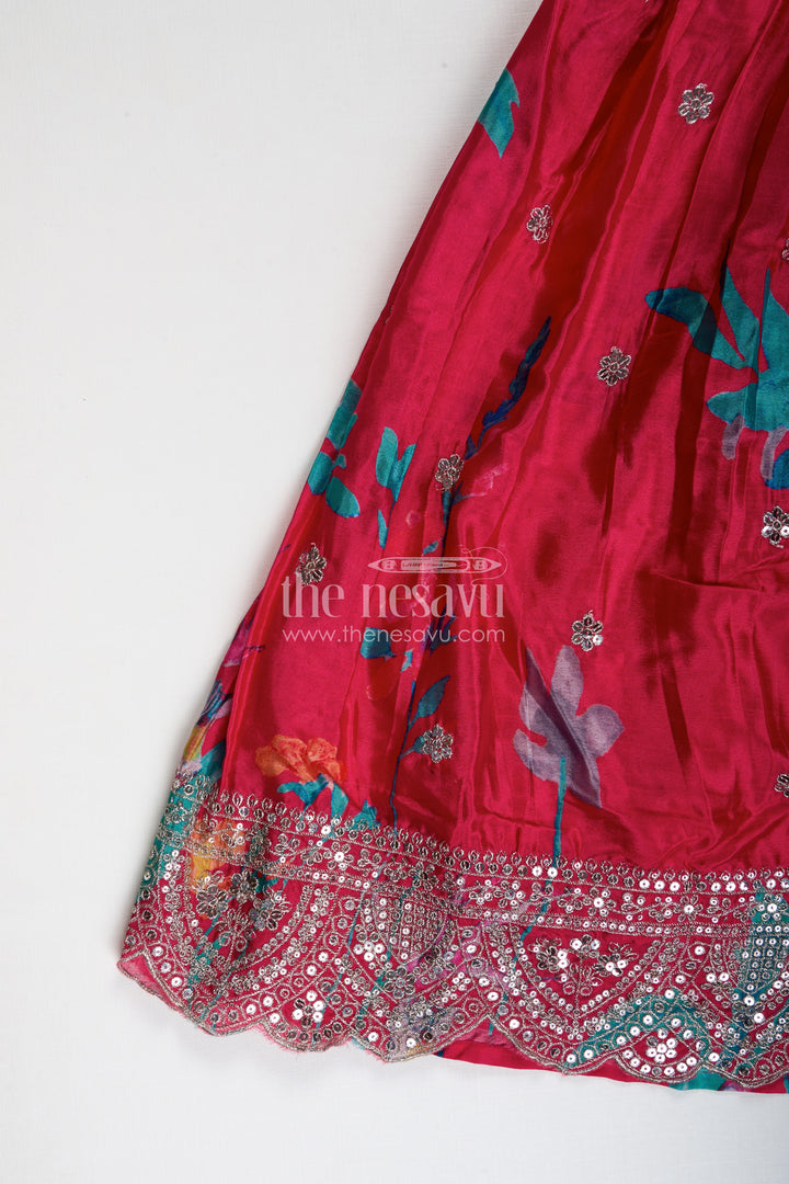 Chiffon Anarkali Dress Evening Party Gown For Girls