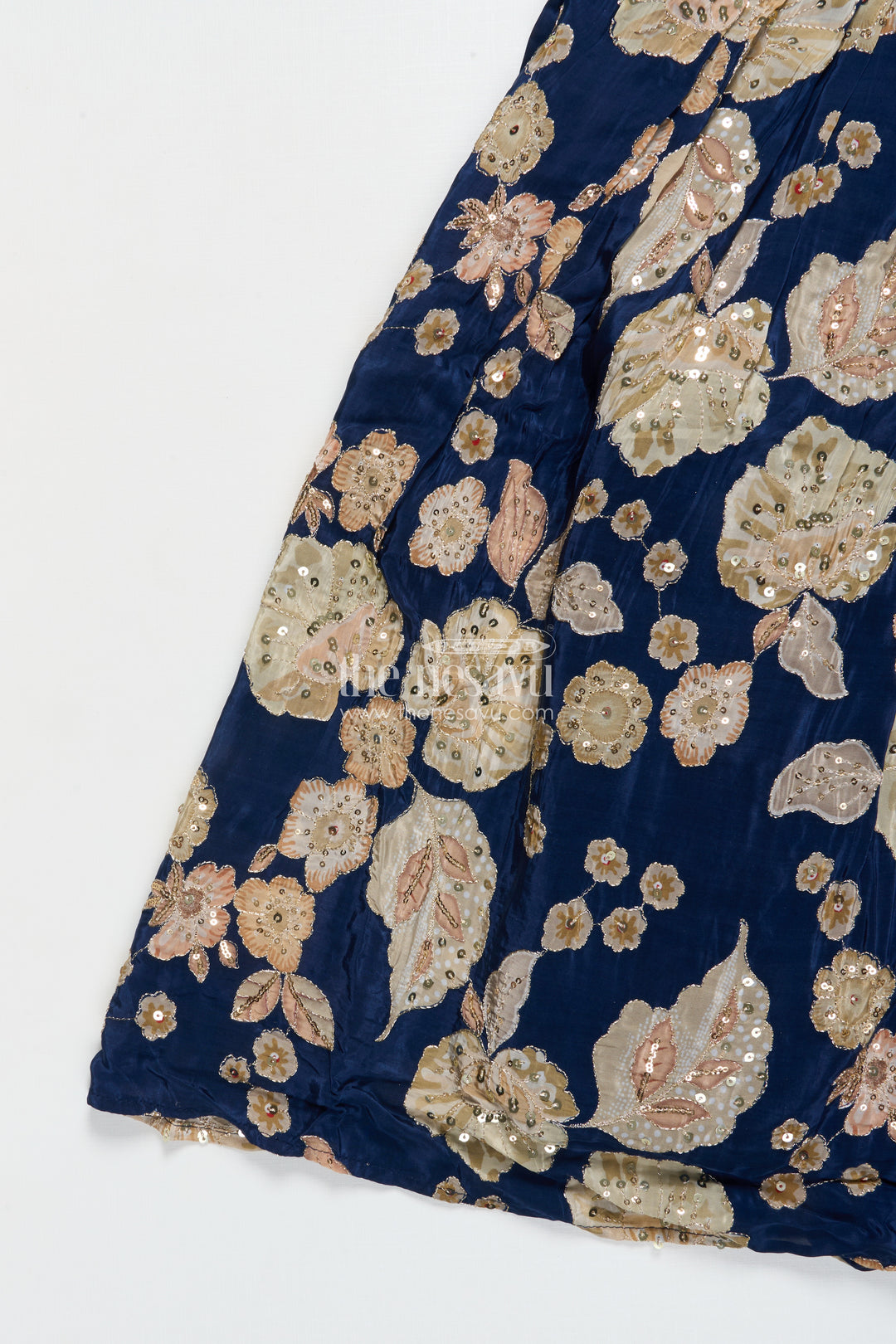 Party Gown for Girls with Digital Print and Sequin Work