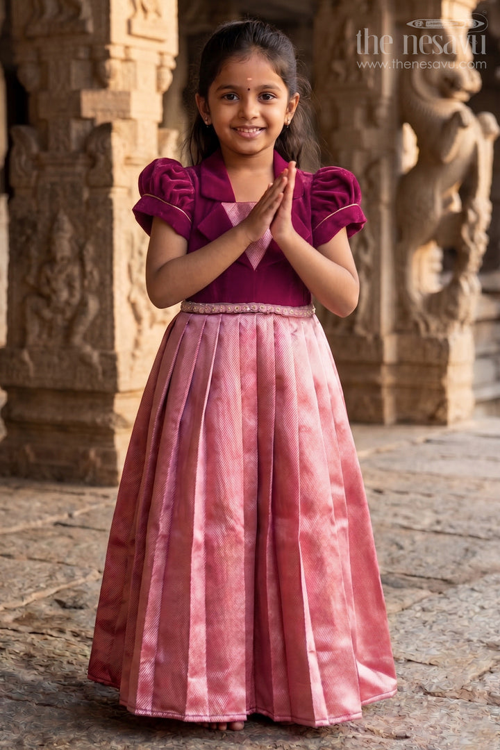 Baby Girl Silk Gown for Birthdays and Festive Celebrations