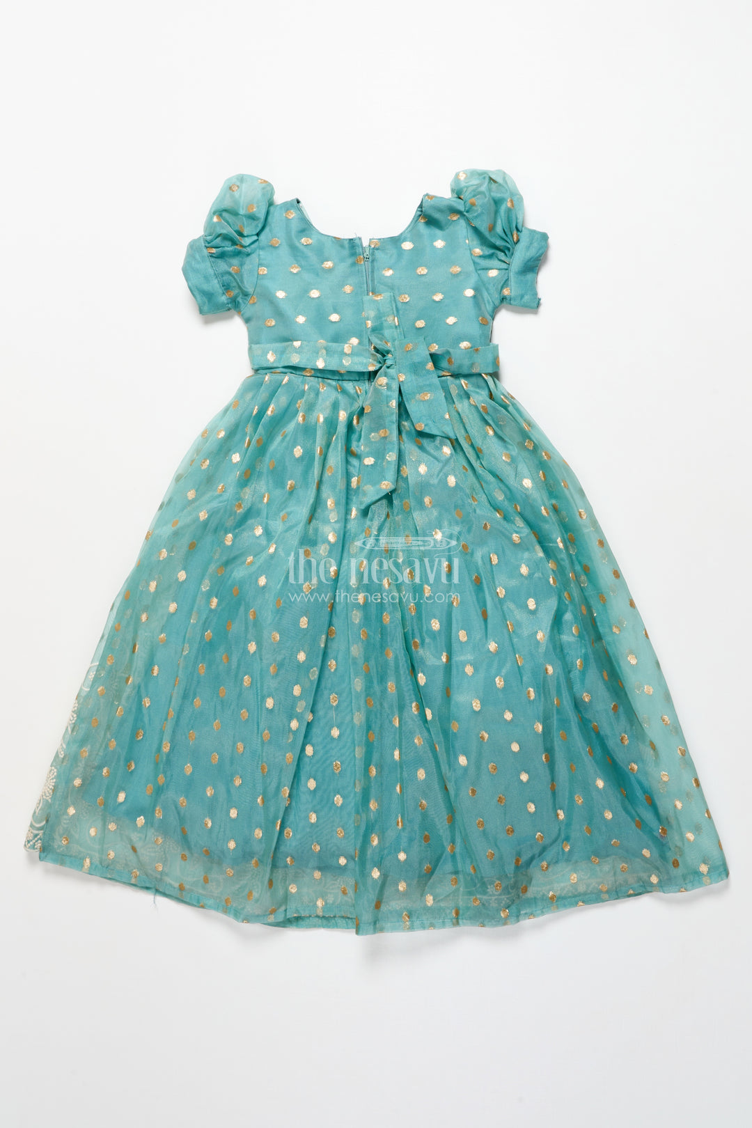 Girls silk gown for weddings and festive occasions