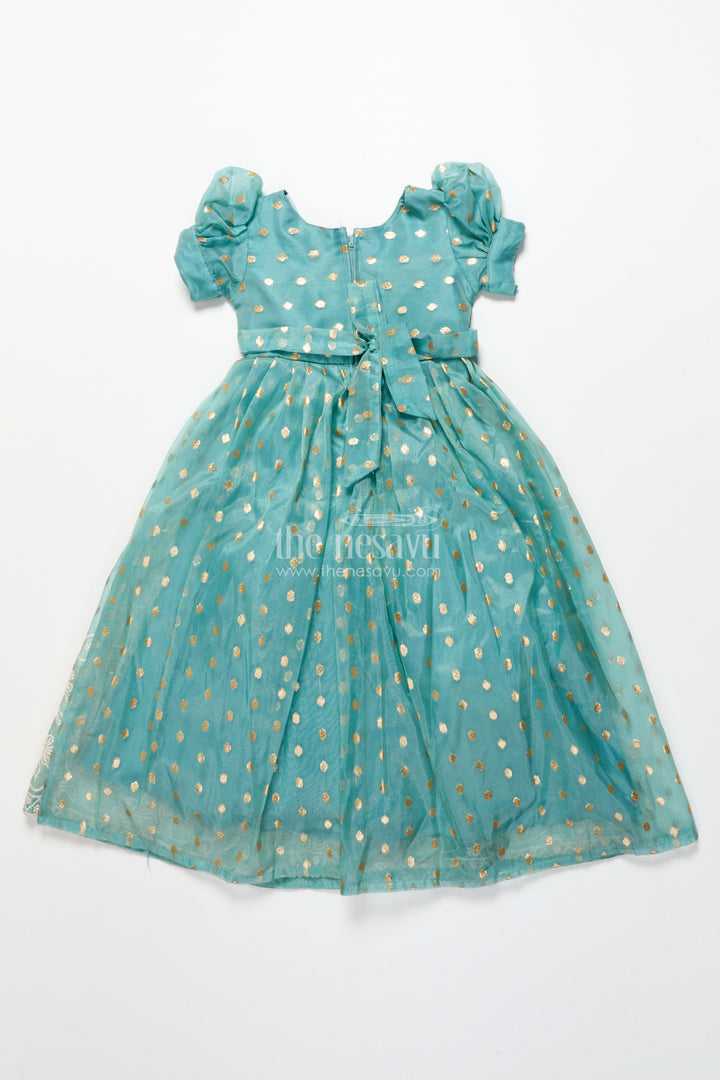 Girls silk gown for weddings and festive occasions