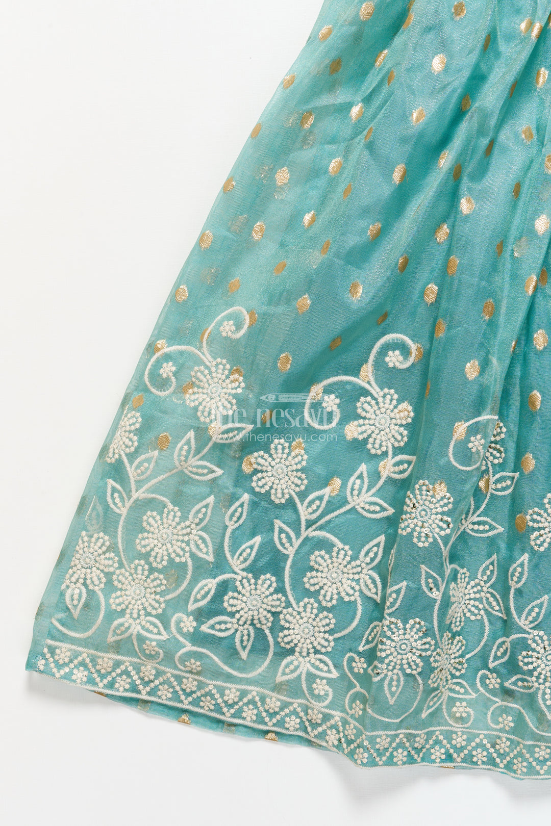 Girls silk gown for weddings and festive occasions