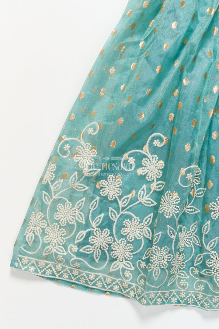 Girls silk gown for weddings and festive occasions