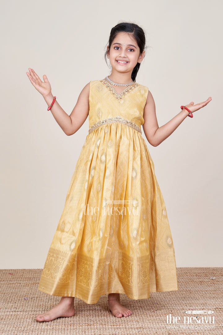 Girls Silk Gown for Weddings and Festive Occasions