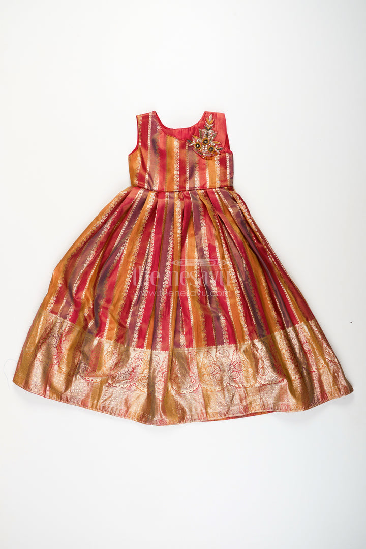 Girls silk gown for wedding and traditional celebrations