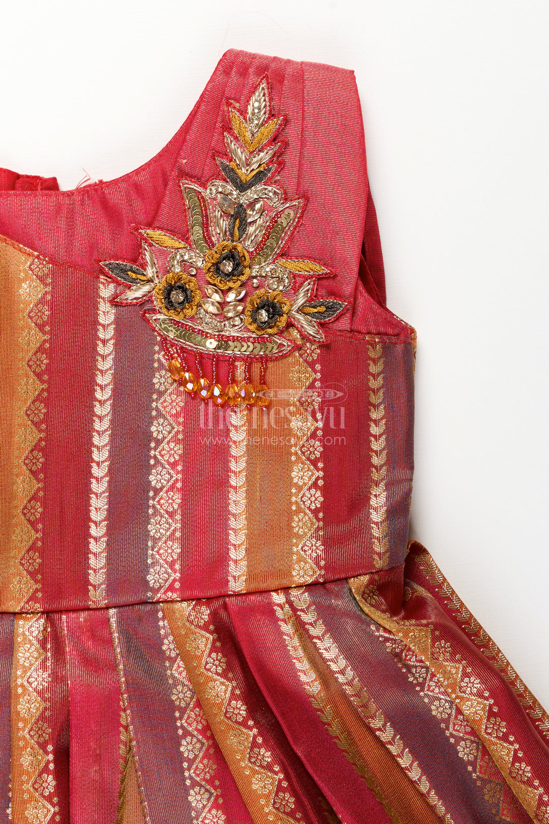 Girls silk gown for wedding and traditional celebrations