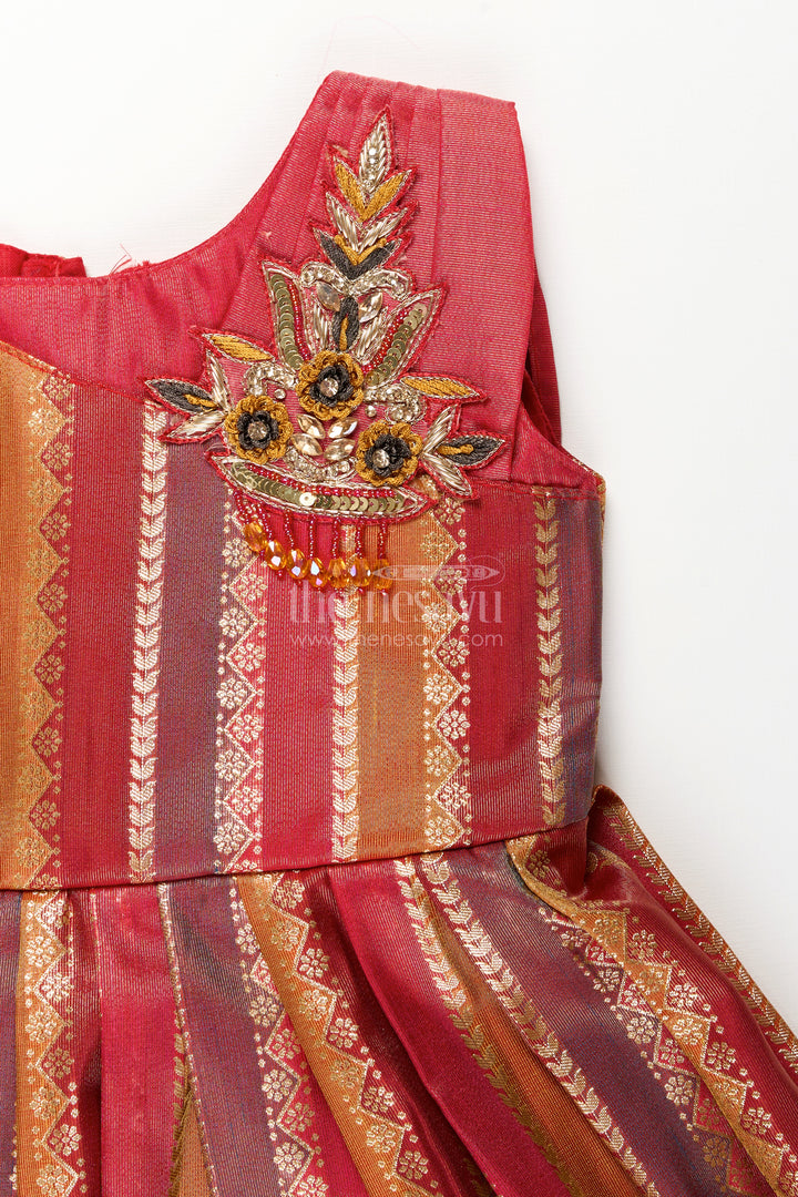 Girls silk gown for wedding and traditional celebrations