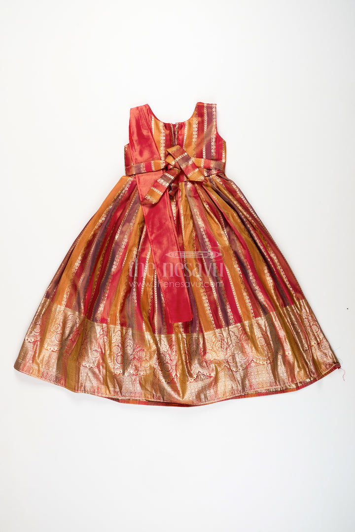 Girls silk gown for wedding and traditional celebrations