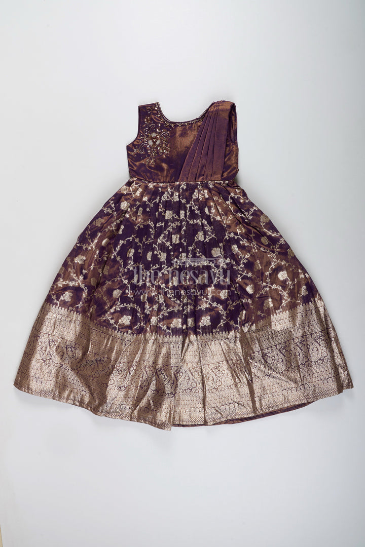 Girls silk gown for weddings and traditional family celebrations
