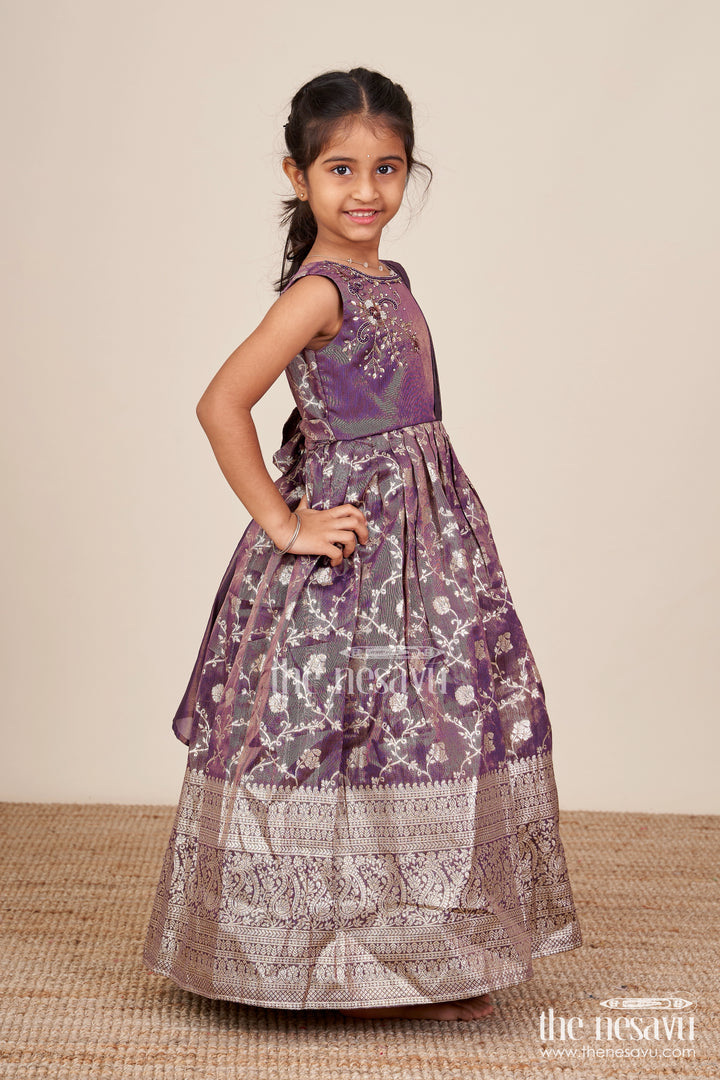 Girls silk gown for weddings and traditional family celebrations