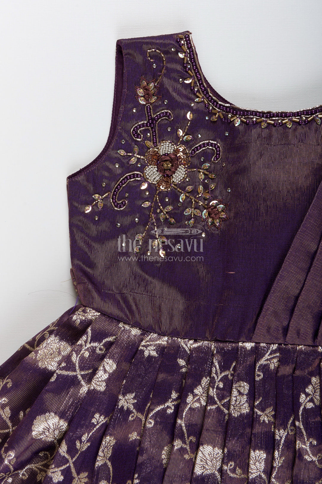 Girls silk gown for weddings and traditional family celebrations