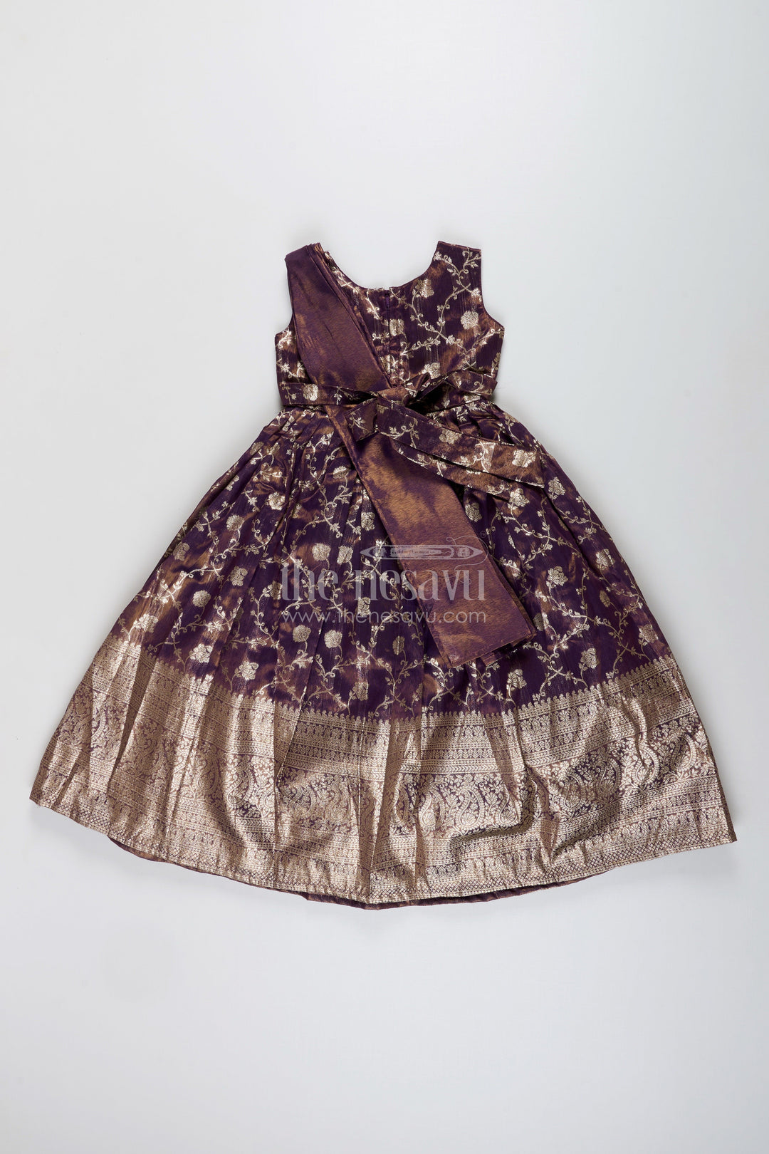 Girls silk gown for weddings and traditional family celebrations