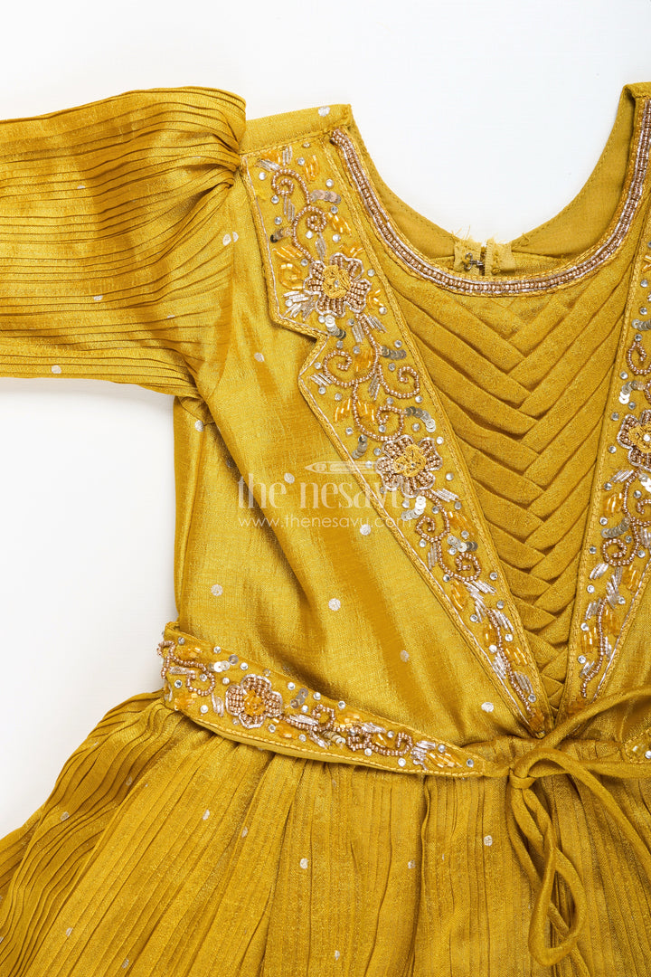 Girls silk gown for weddings and festive occasions