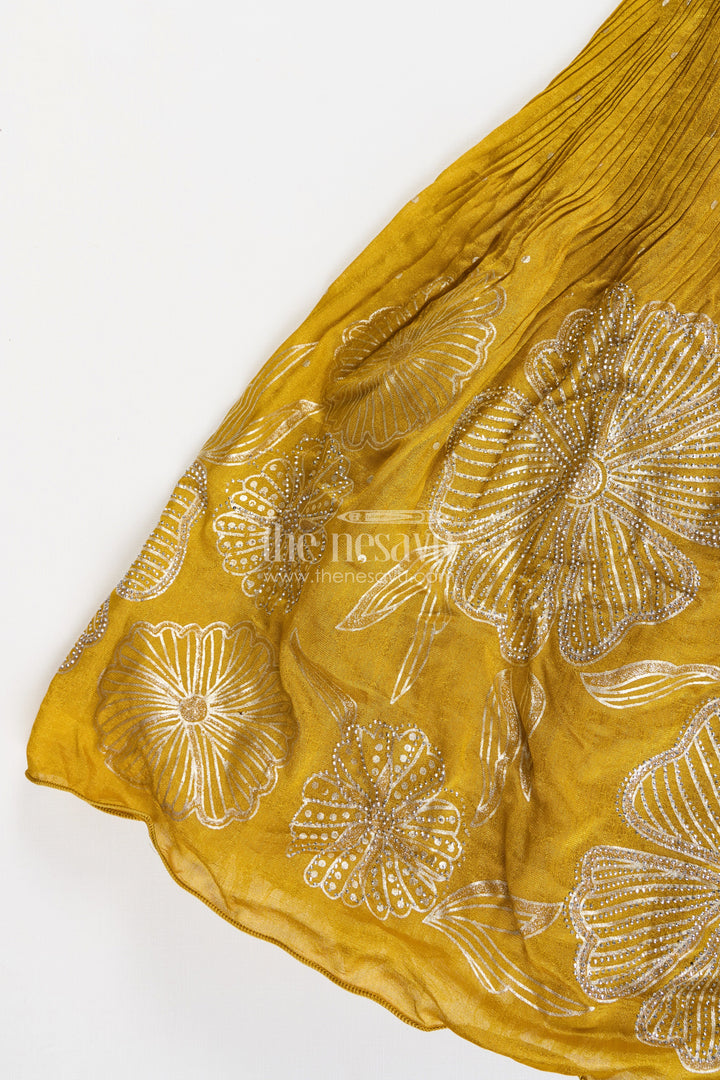 Girls silk gown for weddings and festive occasions