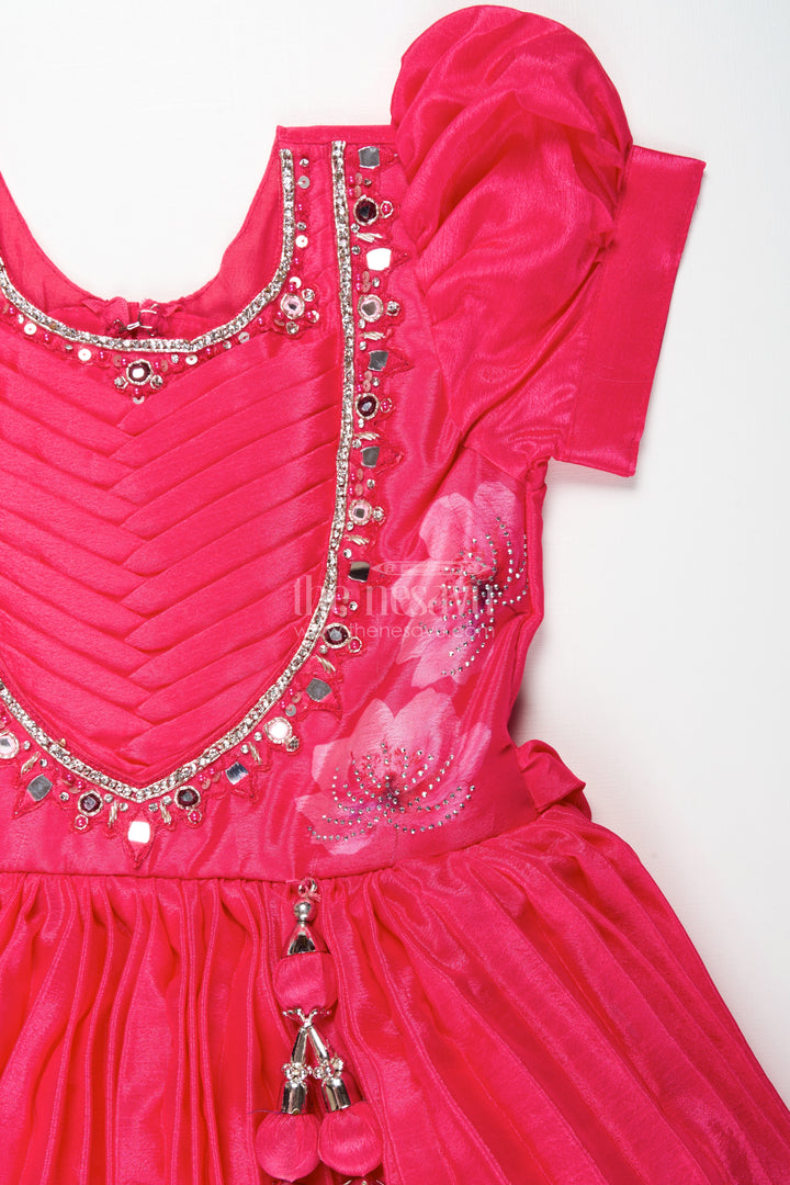 Girls silk gown for birthday party and evening events