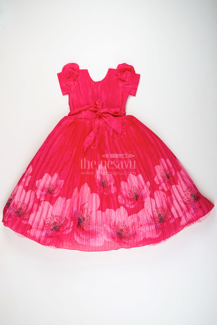 Girls silk gown for birthday party and evening events