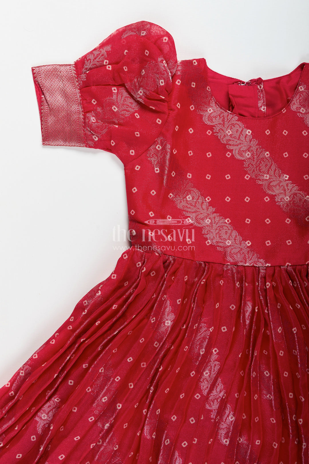 Girls jacquard party gown for weddings and festive events