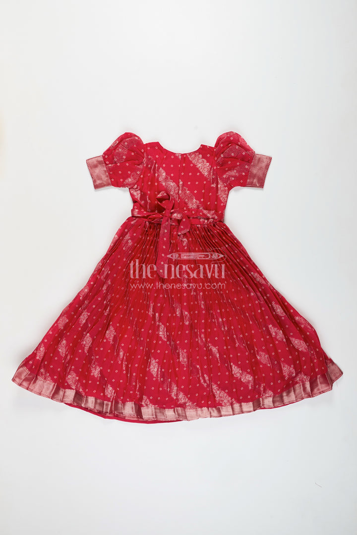 Girls jacquard party gown for weddings and festive events