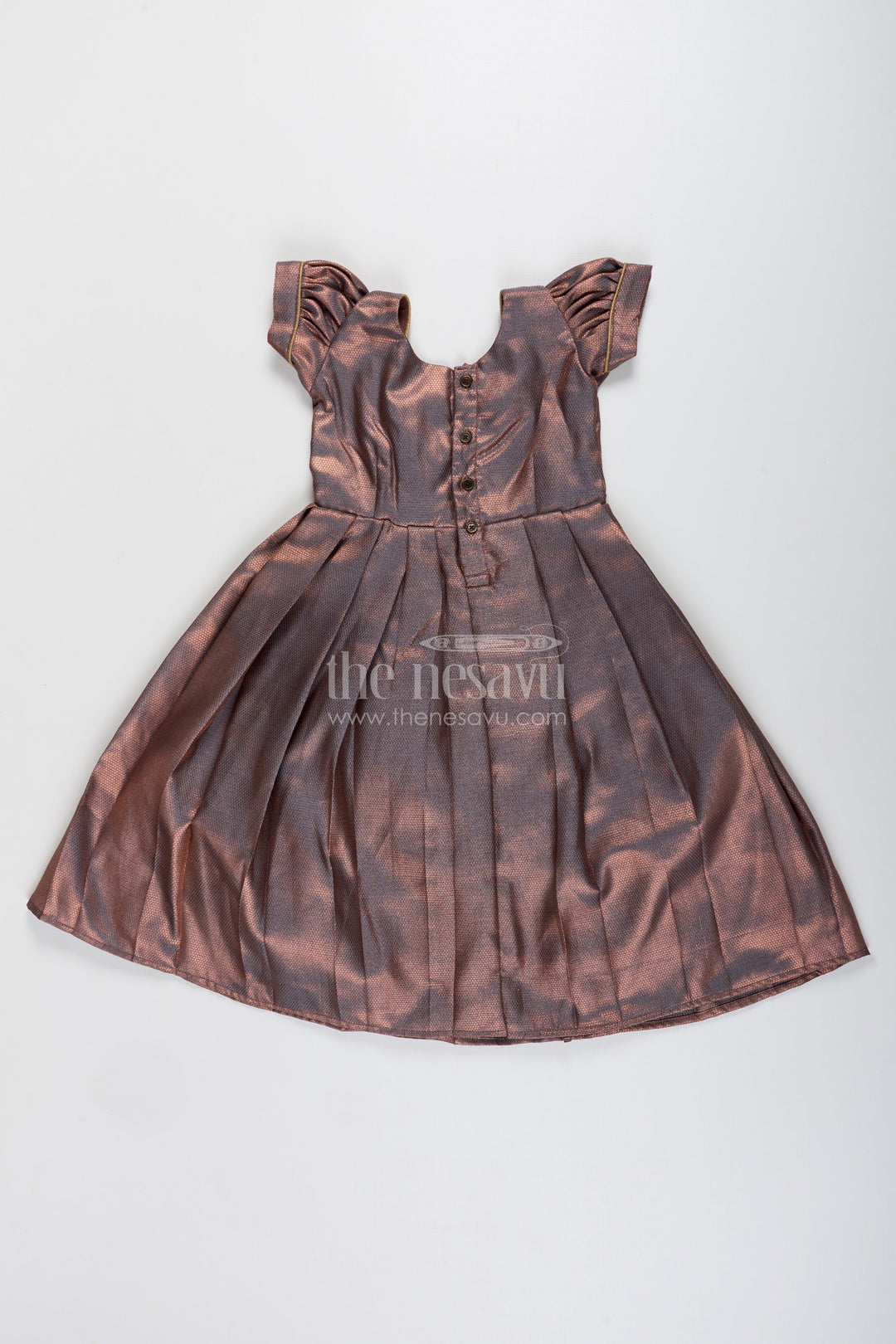 Girls tissue silk gown for festive events and family gatherings