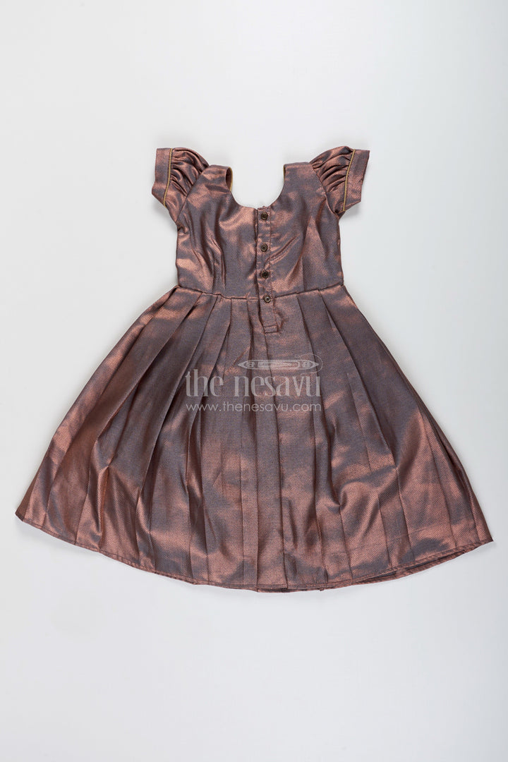 Girls tissue silk gown for festive events and family gatherings