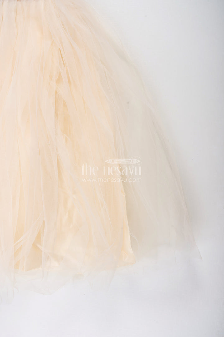 Girls party gown with net flare for birthdays and photo shoots