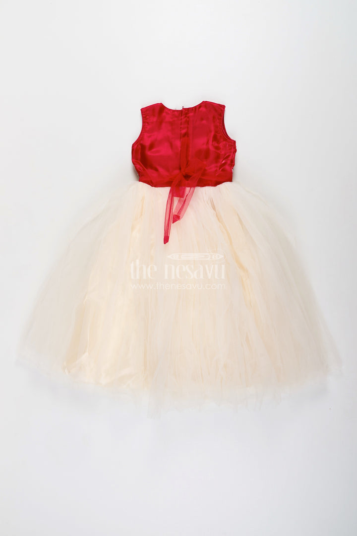 Girls party gown with net flare for birthdays and photo shoots