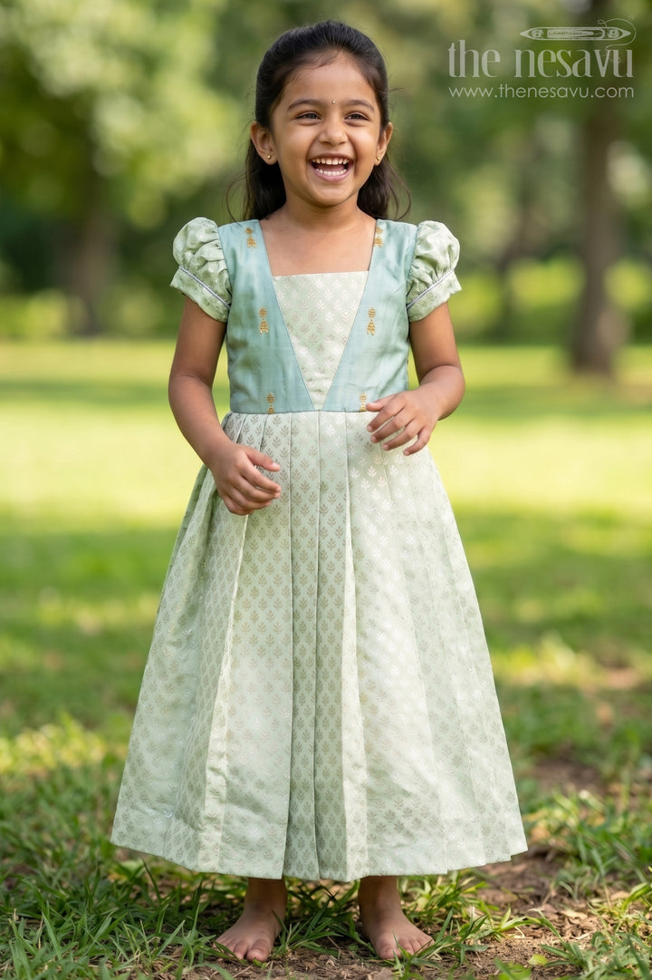 Baby Girl Silk Gown for Festive Occasions and Traditional Wear