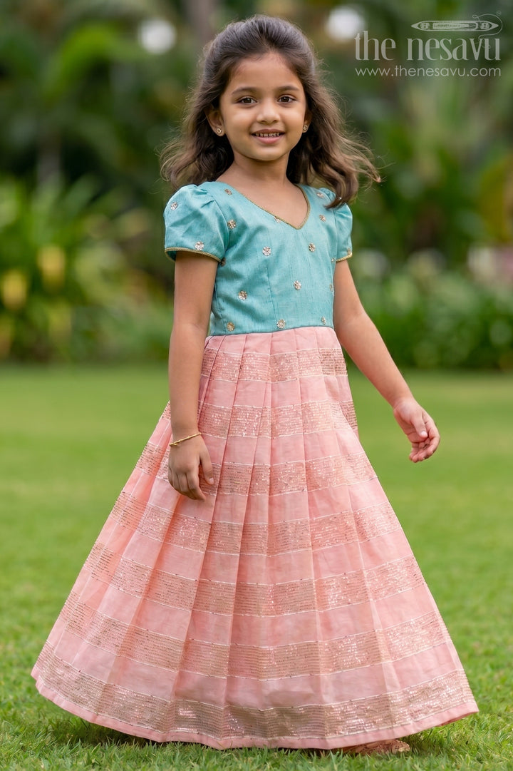 Girls Silk Gown for Receptions and Festive Celebrations