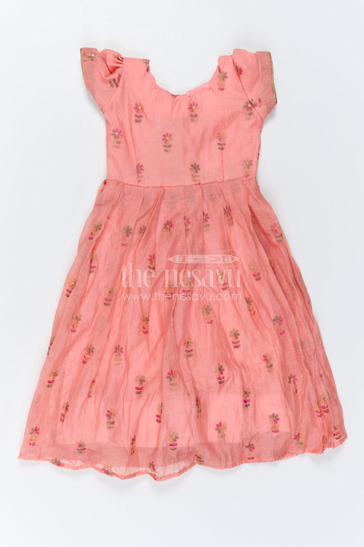 Girls Embroidered Gown for Festive Evenings and Family Celebrations