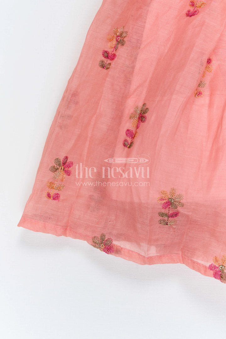 Girls Embroidered Gown for Festive Evenings and Family Celebrations