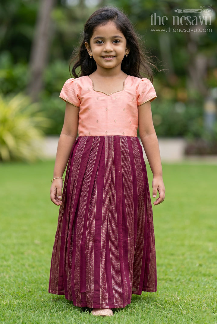 Girls Silk Party Gown for Festive Birthdays and Celebrations
