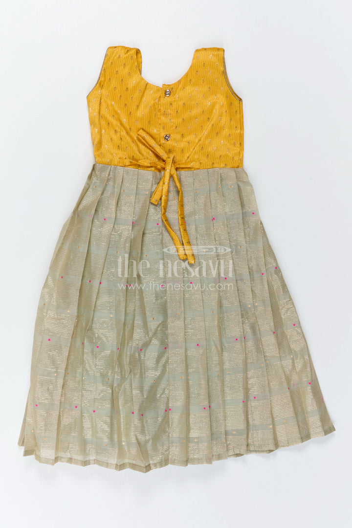 Girls Traditional Silk Gown for Festive Family Occasions