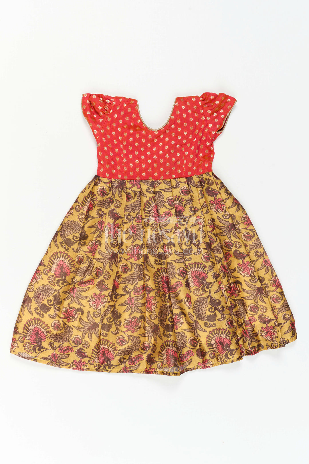 Girls Printed Casual Gown for Festive Outings and Summer Parties