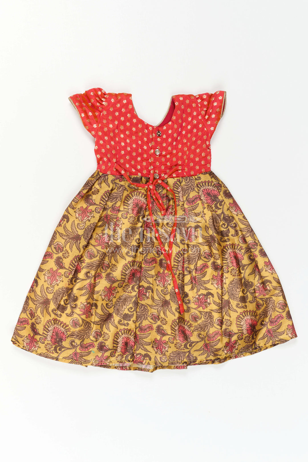 Girls Printed Casual Gown for Festive Outings and Summer Parties