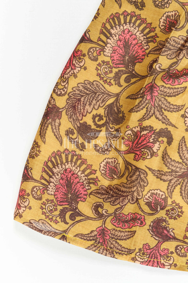 Girls Printed Casual Gown for Festive Outings and Summer Parties