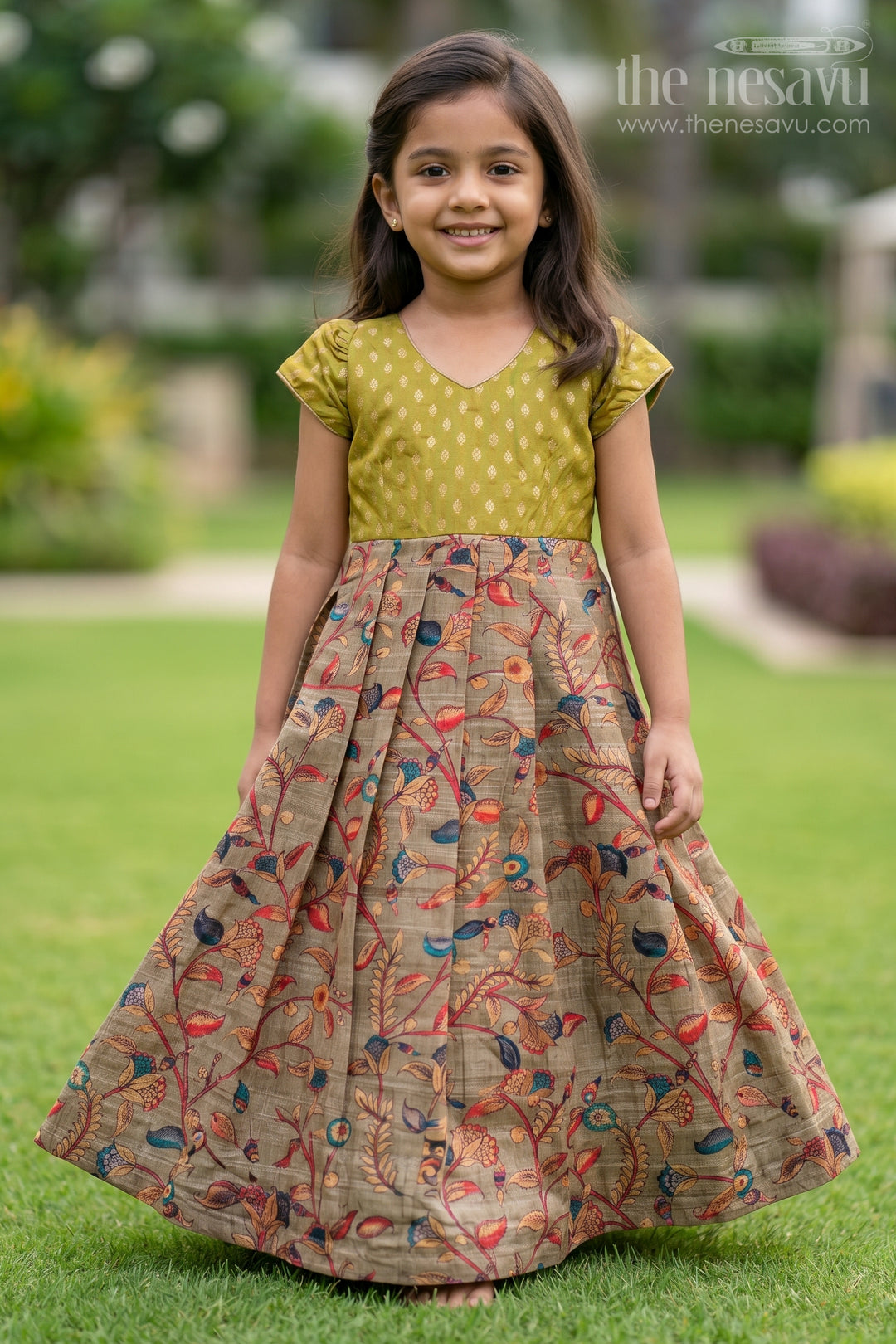 Girls Floral Party Gown for Festive Celebrations and Family Events