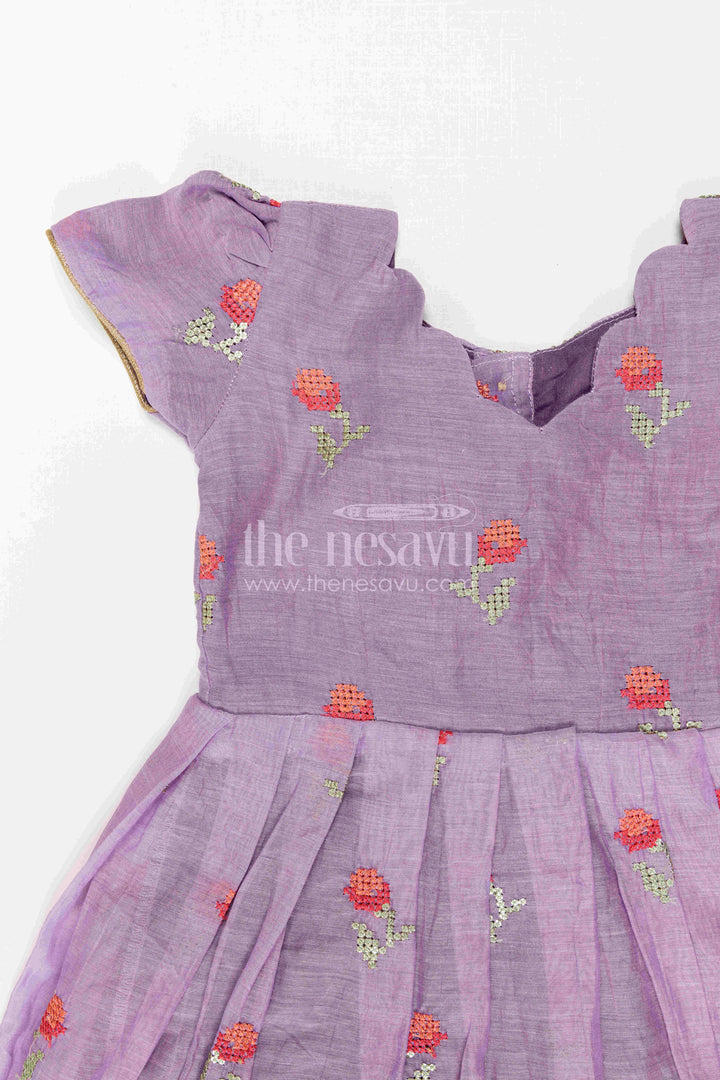 Girls Pleated Party Gown for Birthdays and Festive Occasions