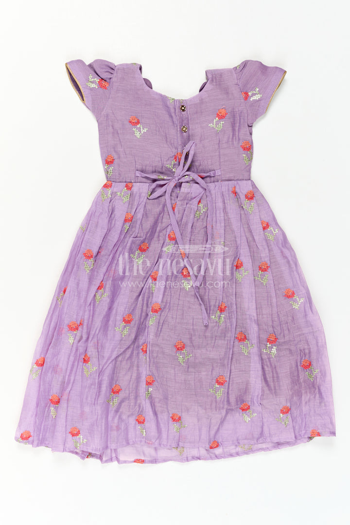 Girls Pleated Party Gown for Birthdays and Festive Occasions