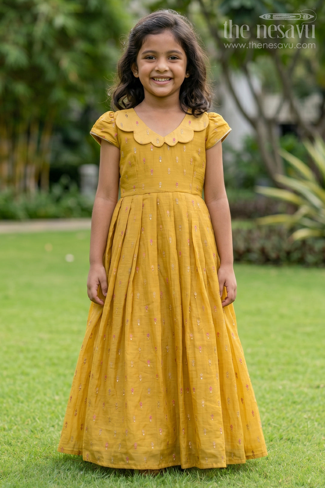 Girls Festive Cotton Dress for Traditional Outings and Celebrations