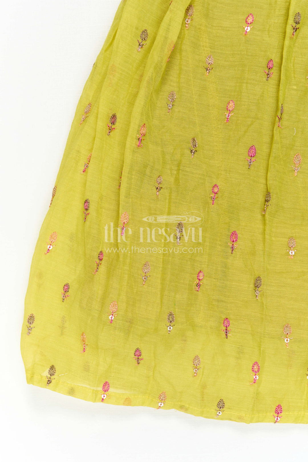 Girls Embroidered Cotton Dress for Festive Outings and Parties