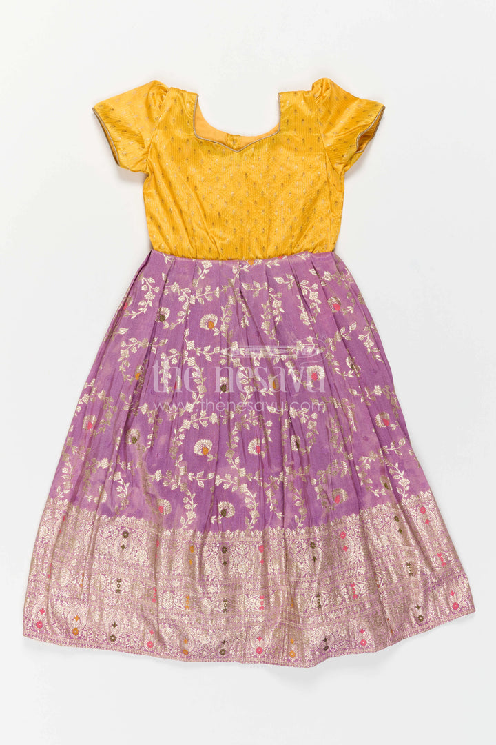 Girls Silk Gown for Festive Stage Performances